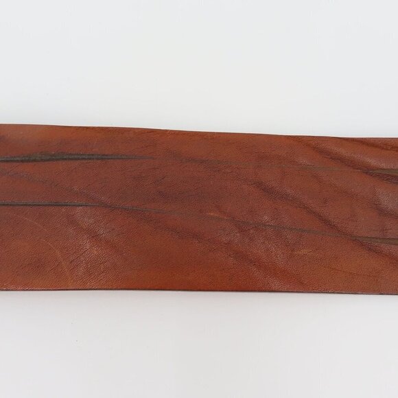 Just Cavalli Women 34 Brown Leather Wide Belt Boho Western Italy Roberto Cavalli - Picture 4 of 14